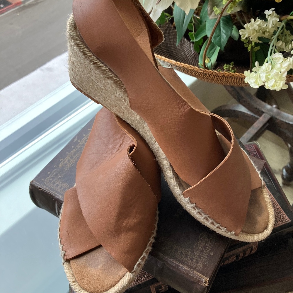 Maypol Espadrilles Soft Leather Sandals Made is Spain - Size 9.5 / 40